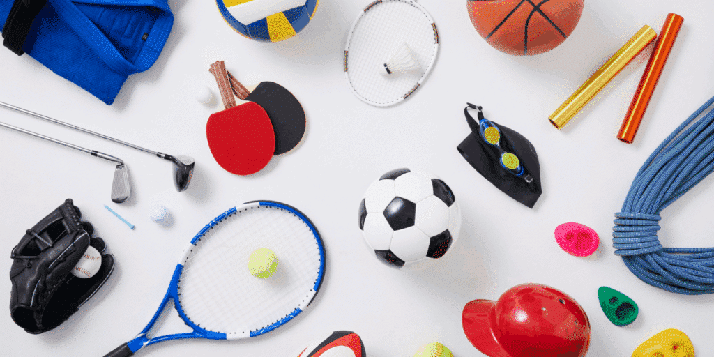 Équipements de différents sports populaires en France en 2025
