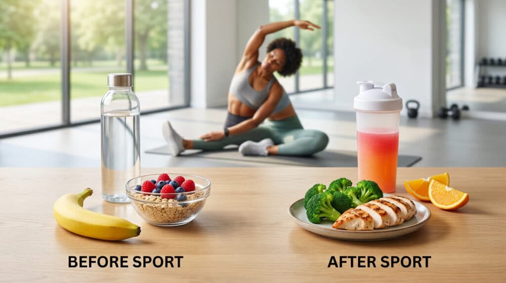 Aliments et boissons recommandés avant et après une séance de sport