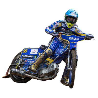 speedway rider sliding sideways on a shale oval
