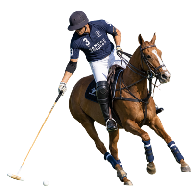 joueurs en action pendant un match de polo