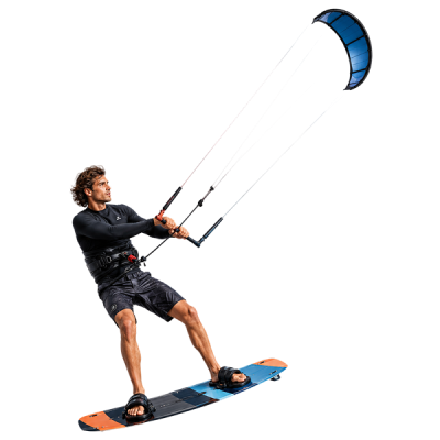 kitesurfer jumping over the water