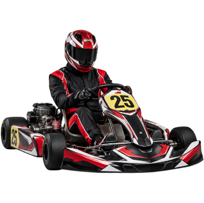 kart racing on a track