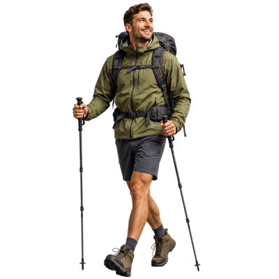 hikers on a mountain trail