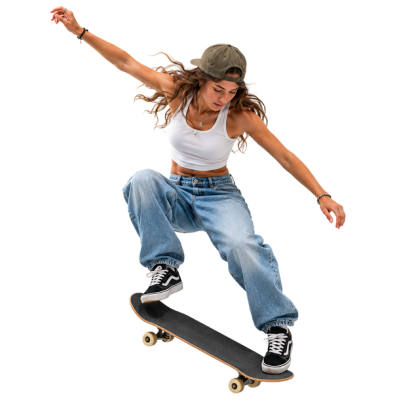 skateboarder doing a trick