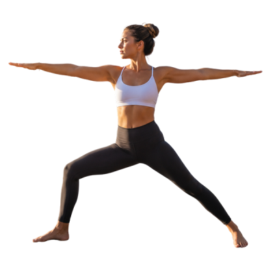 pratiquant de yoga tenant une posture sur un tapis