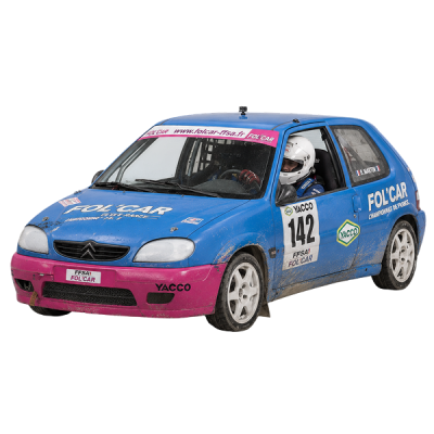 Fol'Car race car sliding on a dirt track