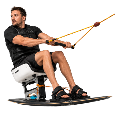 rideur handisport sur planche de wakeboard adaptée